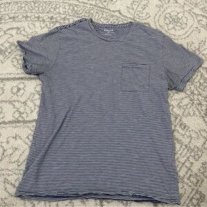 Bonobos men’s tee gently worn size M blue and white stripes (slim fit)